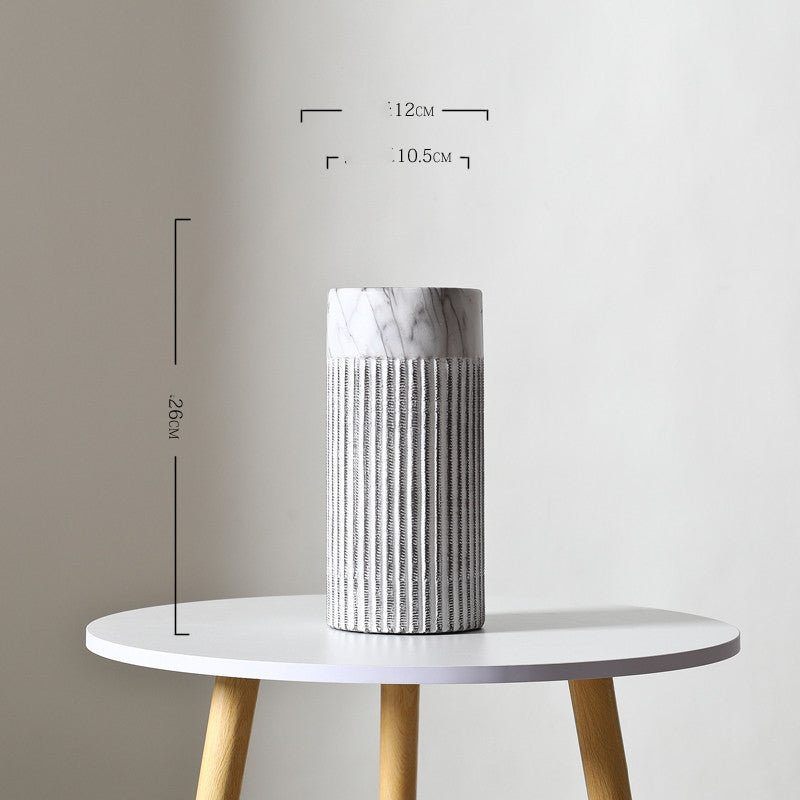 Ceramic Vase with Vertical Pattern