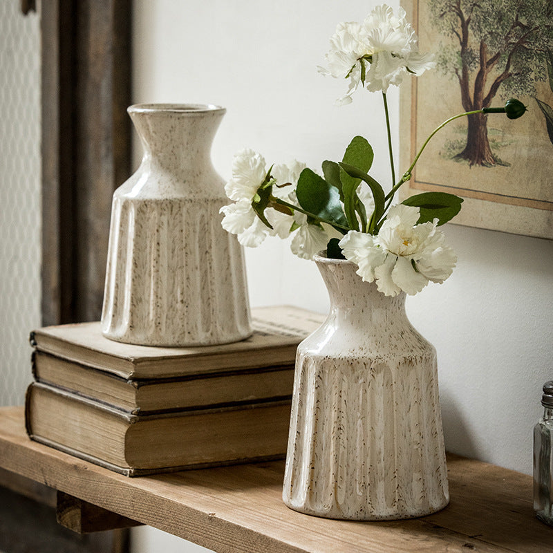 Retro Earthtone Ceramic Vase