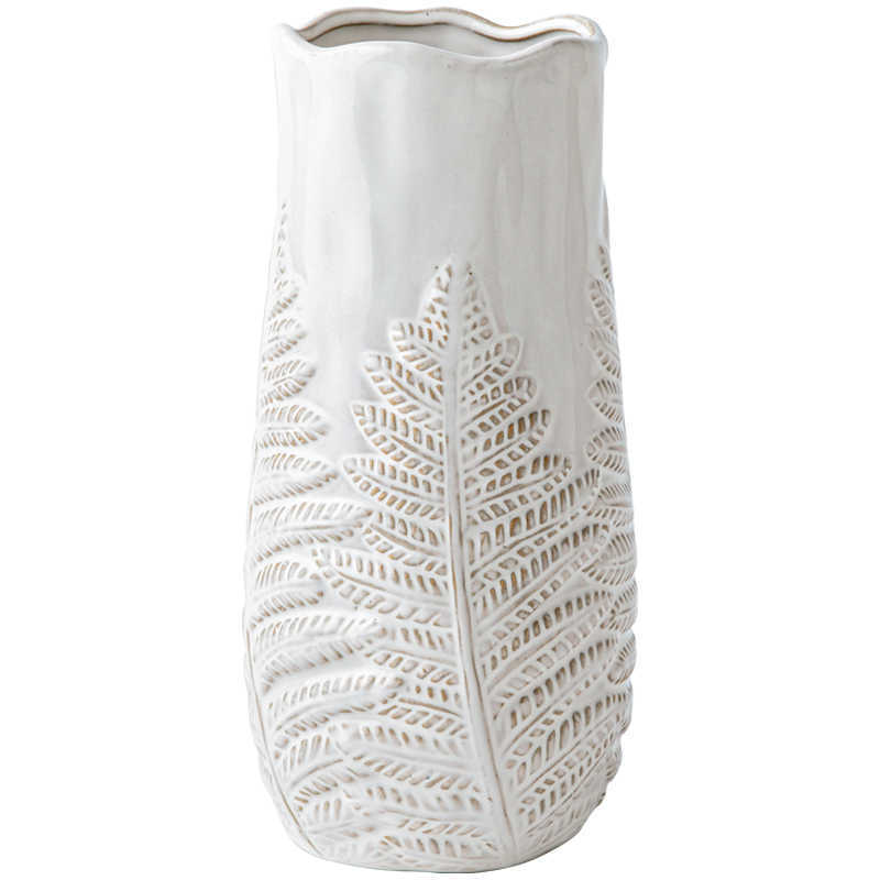 Vintage Embossed Ceramic Vase