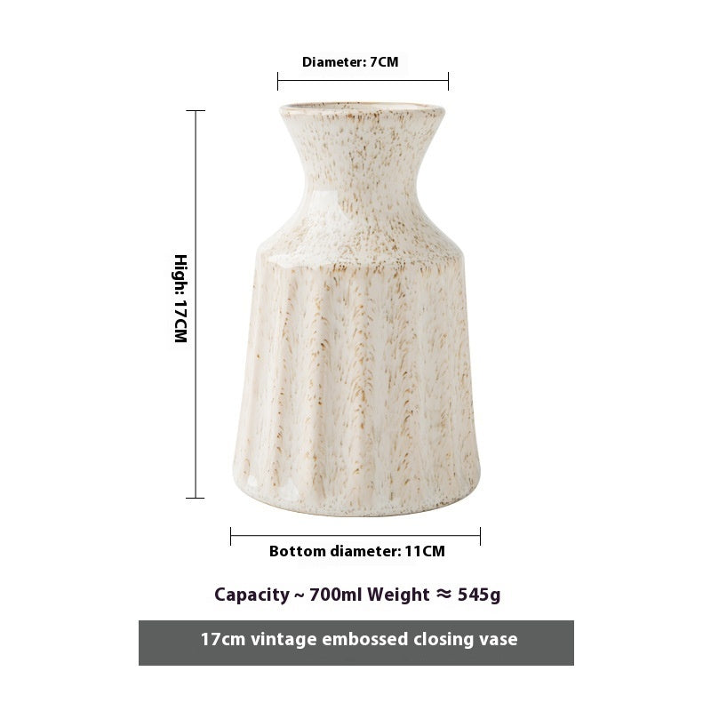 Retro Earthtone Ceramic Vase