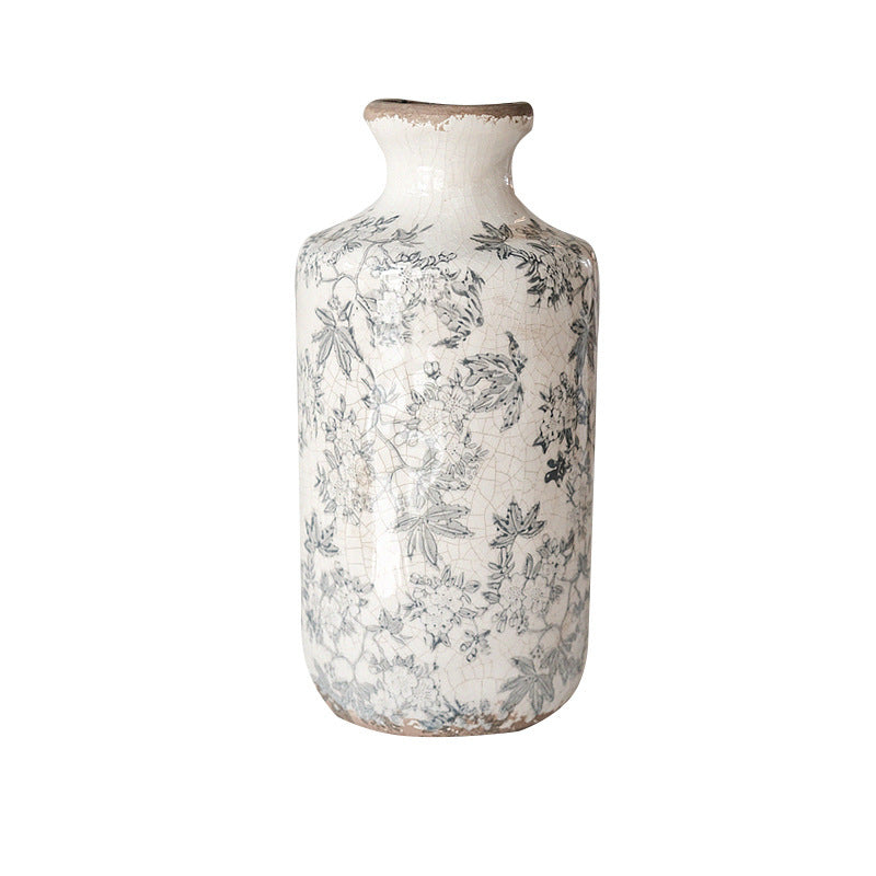 Vintage Floral Ceramic Vase