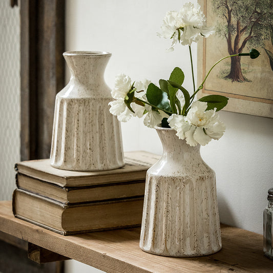 Retro Earthtone Ceramic Vase