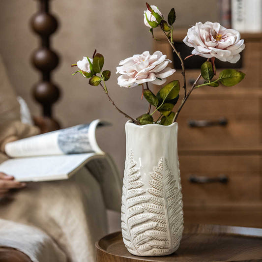 Vintage Embossed Ceramic Vase