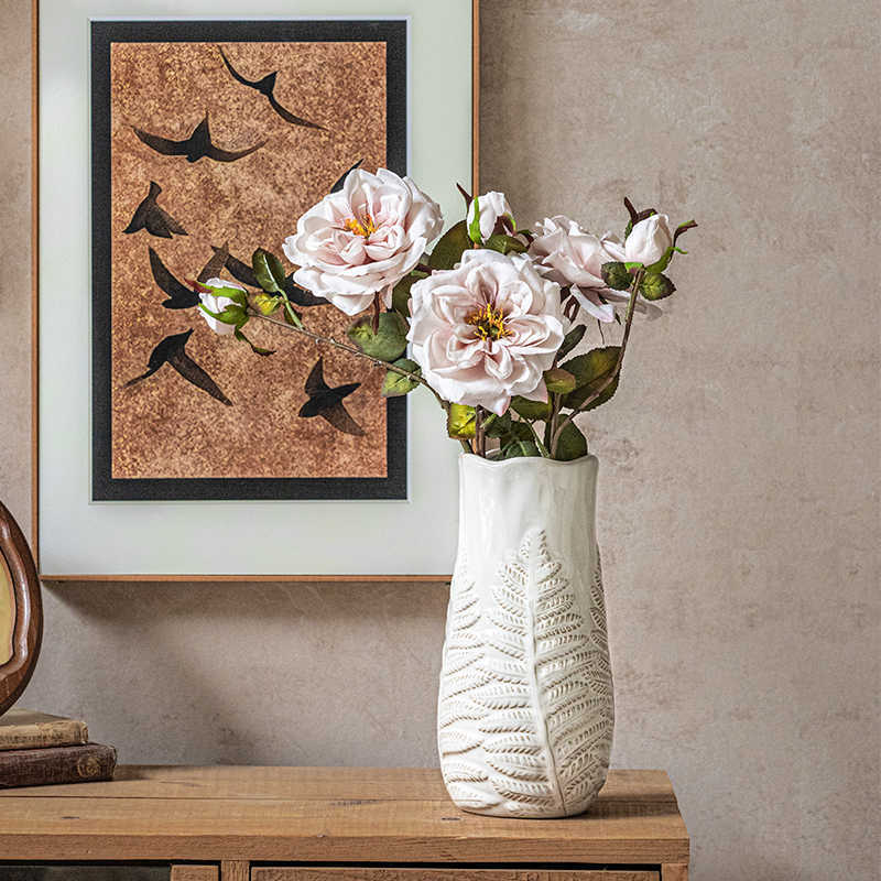 Vintage Embossed Ceramic Vase