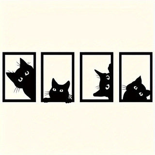 Black Cat Metal Wall Art
