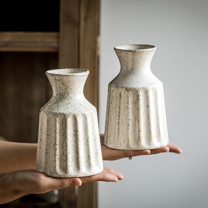 Retro Earthtone Ceramic Vase