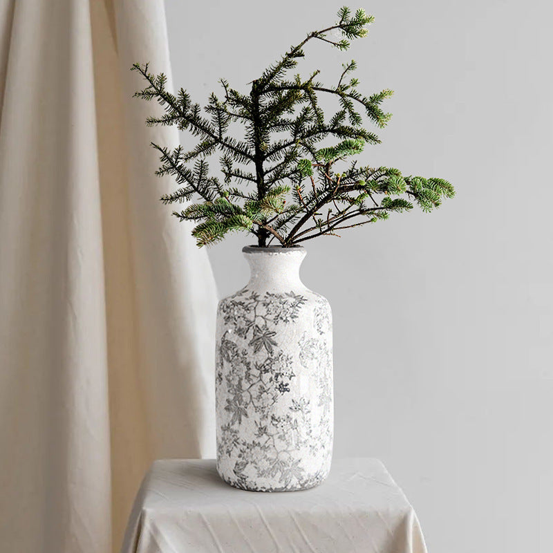 Vintage Floral Ceramic Vase