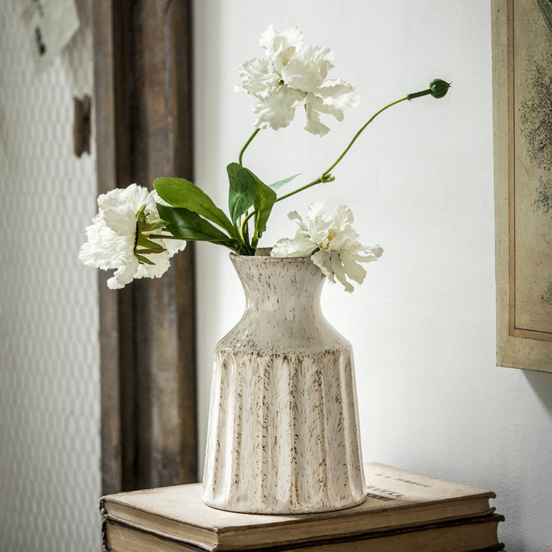 Retro Earthtone Ceramic Vase