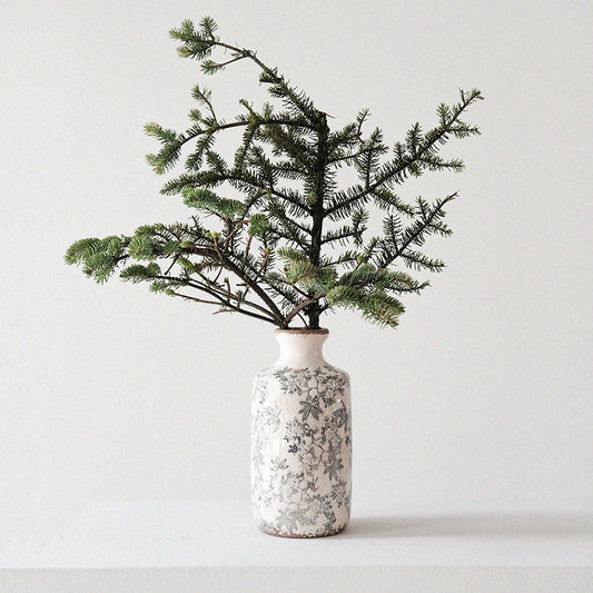 Vintage Floral Ceramic Vase