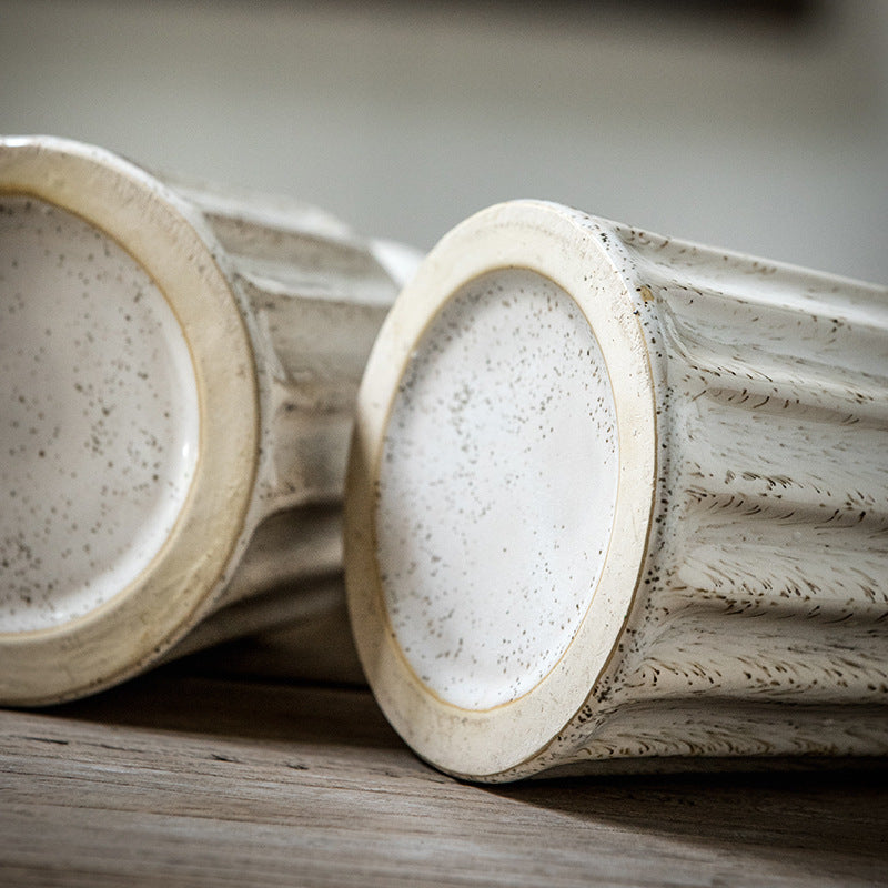 Retro Earthtone Ceramic Vase